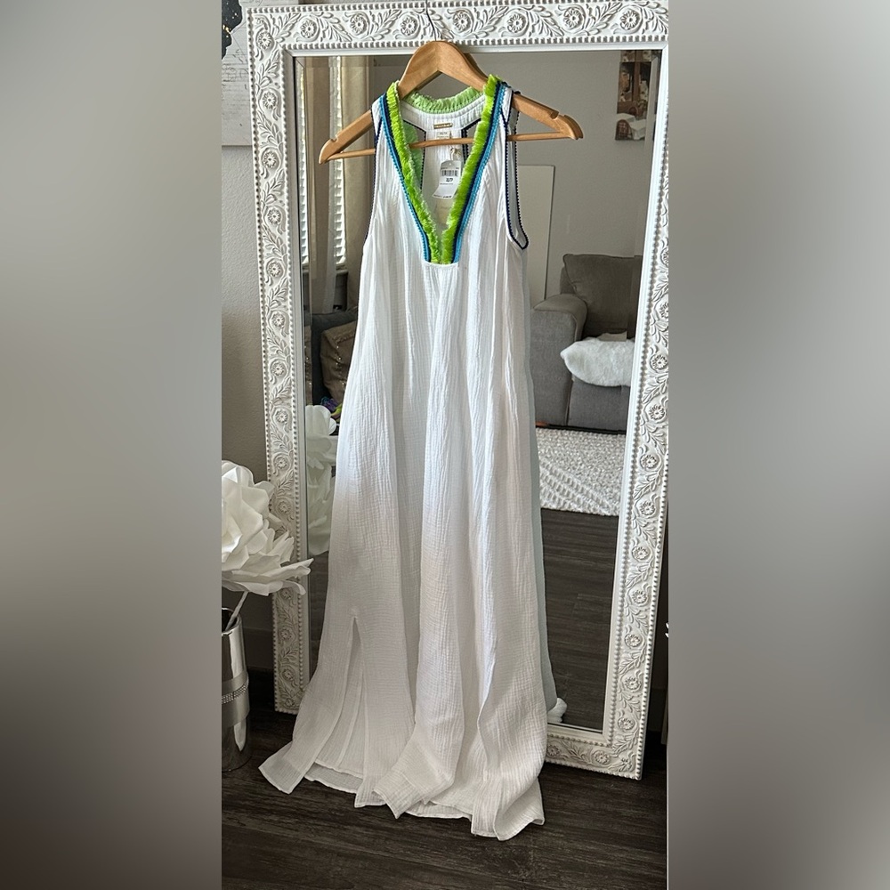 Magaschoni White Sleeveless Maxi Dress